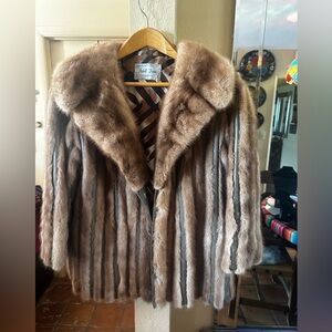 Cool Coat from the 1960’s Leather and Mink Fur